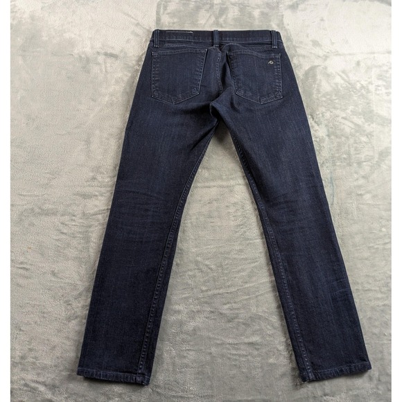 Rag & Bone Standard Issue Jeans Mens 29x27 Blue Dark Wash Fit 2 Slim Button Fly - Picture 12 of 15